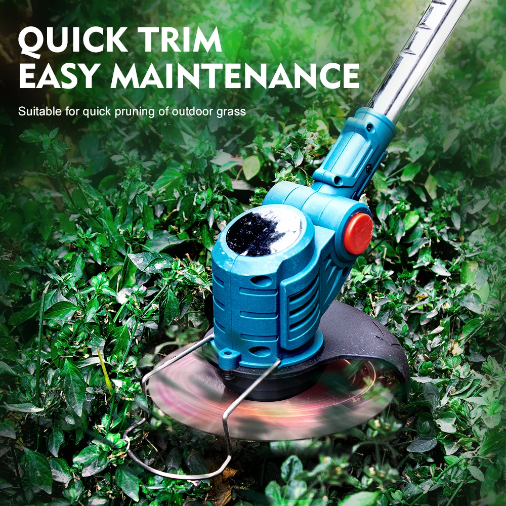 Electric Grass Trimmer for Makita 18V Lawn Mower Cordless Brush Li-Ion Auto Release String Cutter Power Household Garden Tools