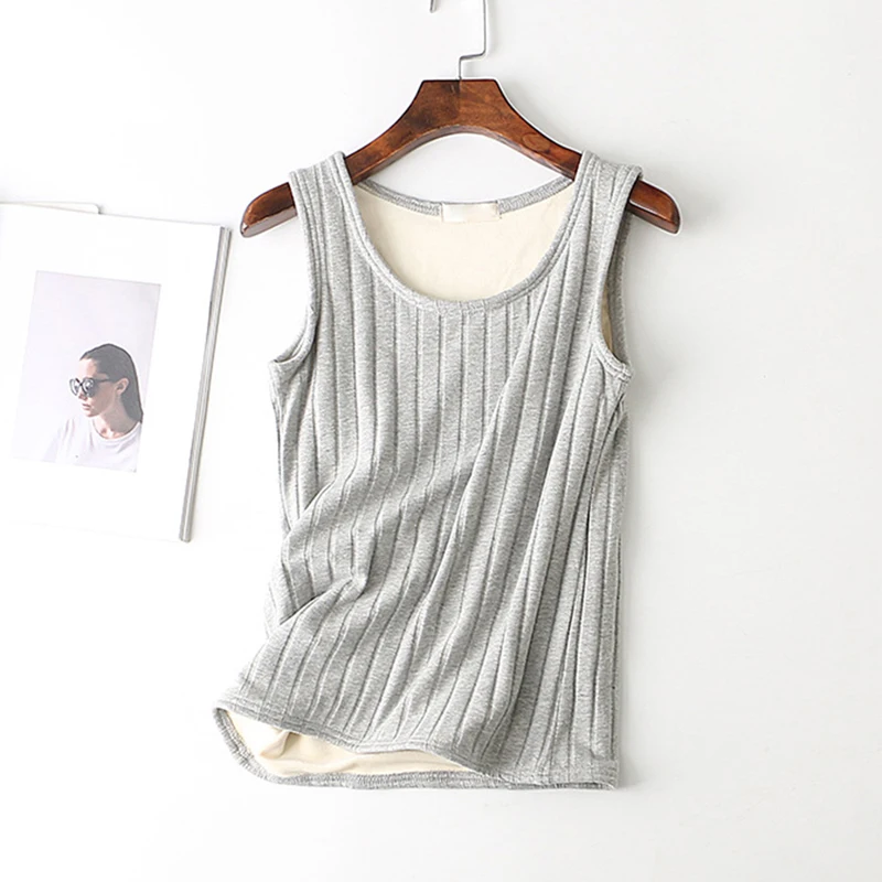 Флисовая майка без рукавов Vertvie нижнее белье Женский пикантный однотонный