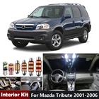 12 шт., Автомобильные светодиодные лампы Canbus для Mazda Tribute 2001-2006
