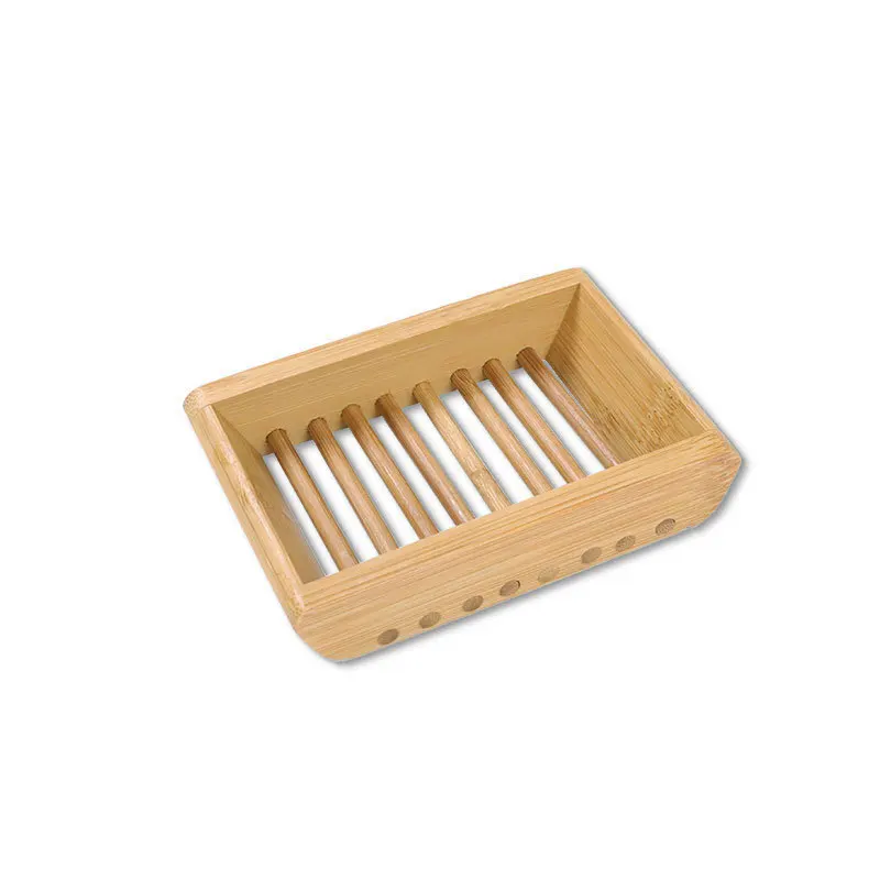 

HOT Wooden Natural Bamboo Soap Dishes Tray Holder Storage Soap Rack Plate Box Container Portable Bathroom Soap Dish Storage Box
