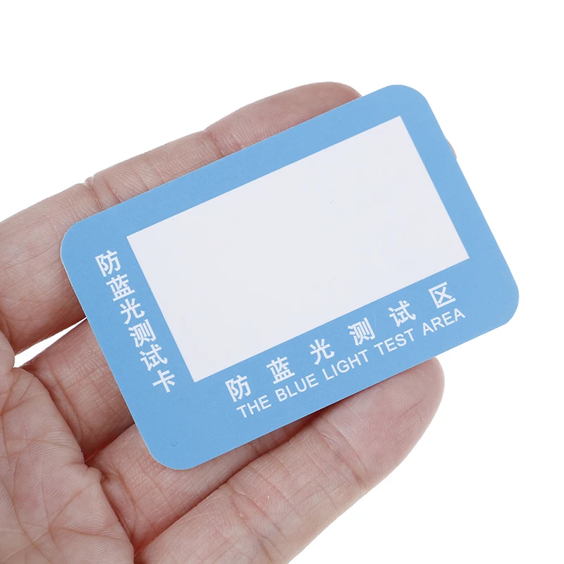 PVC Anti-Blue Light Test Card Glasses UV Accessories Blue Detection Generator And Temp 10pc | Инструменты