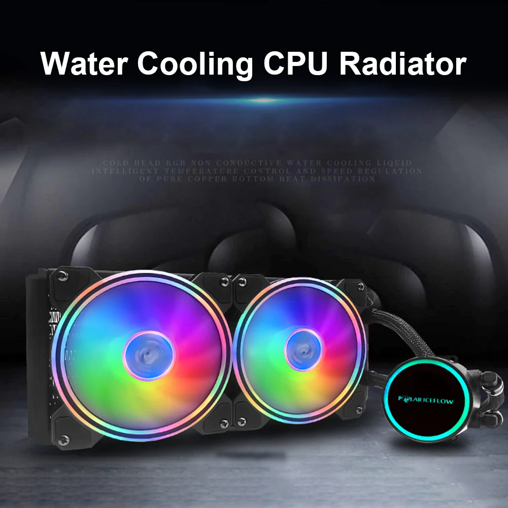 Охладитель жидкости для процессора RGB AIO POLAR ICEFLOW 240 мм радиатор двойные тихие