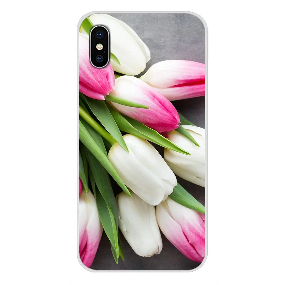 Тюльпан красивые цветы для Samsung Galaxy S3 S4 S5 Mini S6 S7 Edge S8 S9 S10 Lite Plus Note 4 5 8 9 аксессуары