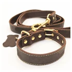 Кожаный ошейник для маленьких собак, набор с поводком для померанского шпица, кожаное ожерелье для чихуахуа, мопса, аксессуары для собак LC0193