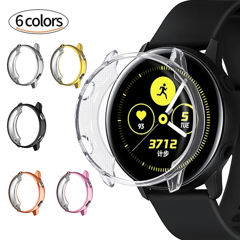 

Защитный чехол из ТПУ с защитой от царапин, чехол для часов Samsung Galaxy Watch Active, Защита экрана для смарт-часов, полное покрытие, бампер