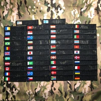 black multicam flag custom name tape patch hook and loop embroidery spain israel france germany belgium united kingdom australia