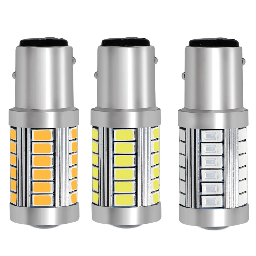 7443 1157 1156 5630 5730 BA15S P21W 33 Smd светодиодные лампы для автомобиля с тактовой мерцающей лампы стоп сигнала фонари заднего хода лампы дневного света красный цвет: желтый, белый 12V