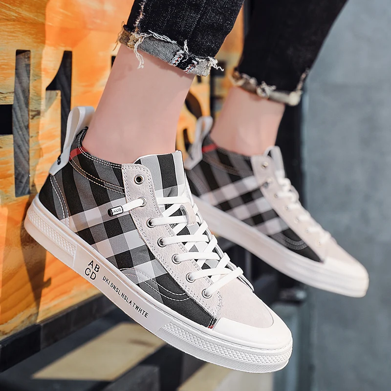 

2020 Men Shoes Casual Men Lace-up High Top Board Sneakers Comfortable Fashion Flat Men Sneakers Tide Non-slip Shoes Men