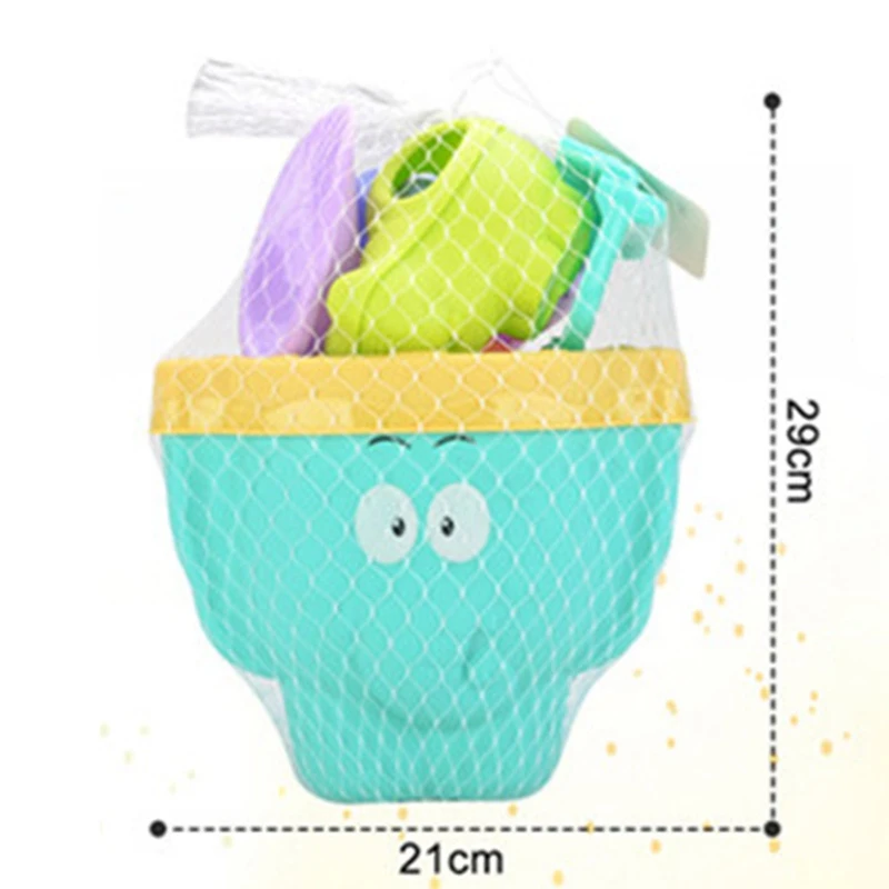

Soft Plastic Elephant Beach Toys Sand Toys For Kids Sand Bucket Rake Shovel Set Beach Turtle Crocodile Hippo Molds Toys