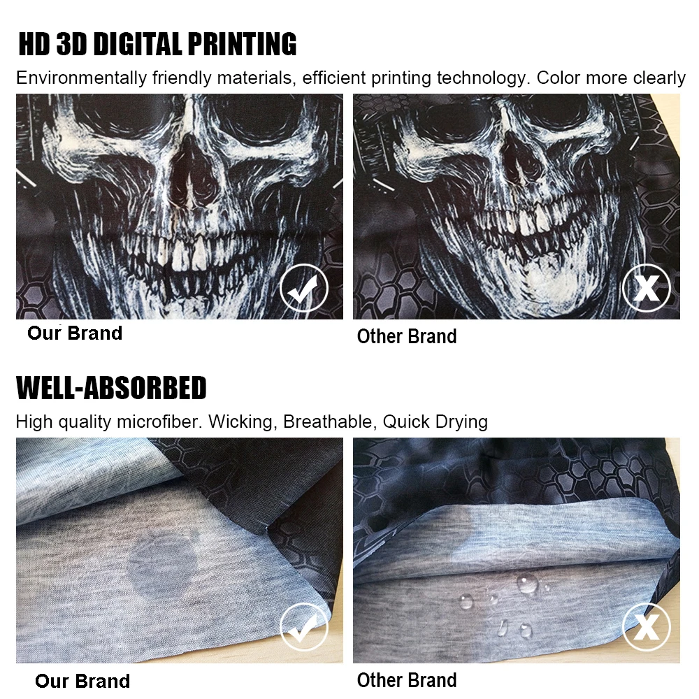 3D Косплэй маска для лица треккинг бесшовная бандана Велосипедный спорт дышащая