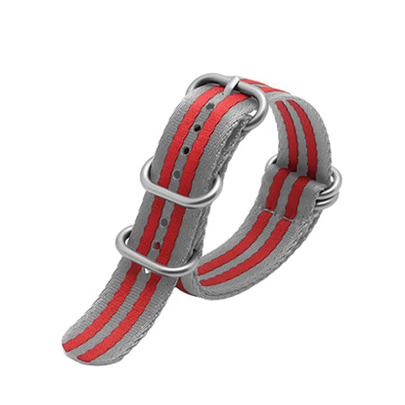 silver red silver Onthelevel 20 мм 22 мм ремень безопасности зулу ремень качество нейлон Nato ремешок для часов спорта Военная G10 часы ремешок черный серебряный пряжка# C - Цвет ремешка: silver red silver