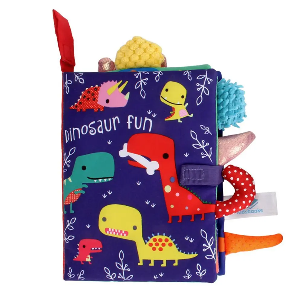 

0-36M Baby Early Learning Toy Tail Cloth Book Parent-child Interactive Paper Puzzle Cloth Book Rattle Enlightenment Book