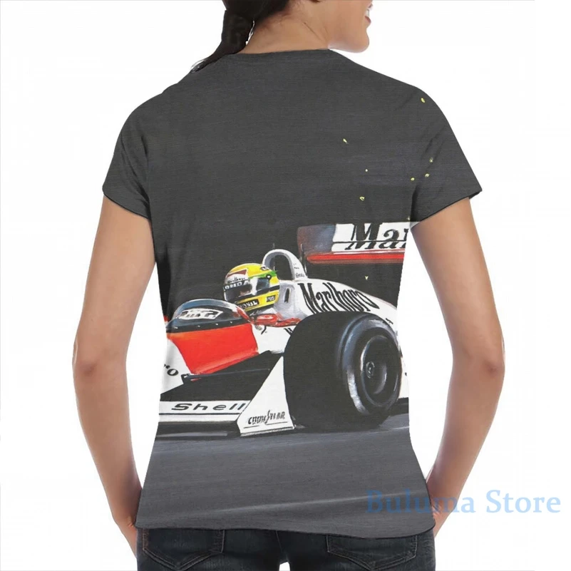 Футболка женская с коротким рукавом для мальчиков и девочек принтом артон Сенна