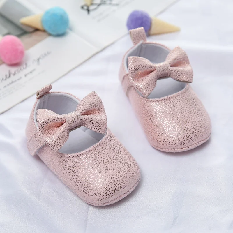 

Infant Anit-slip Breathable Baby Shoes Sweet Bow Princess Shoes Baby Girl Shallow Shoes Baby First Walker