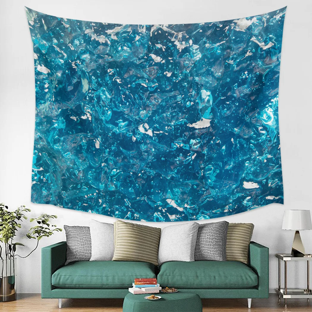 Летний гобелен с изображением голубой водной волны полотенце пляжное Пикник