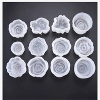 3d 12 style pendant silicone mold rose flower resin silicone molds for handmade soap mold diy jewelry making epoxy resin molds