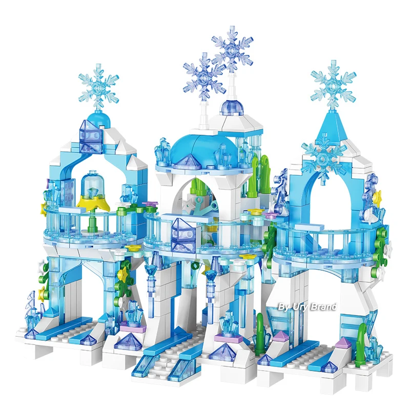 

463PCS Friends House Princess Ice Castle Snow World Model Building Blocks City Street View Bricks Educational Toy for Girls Gift