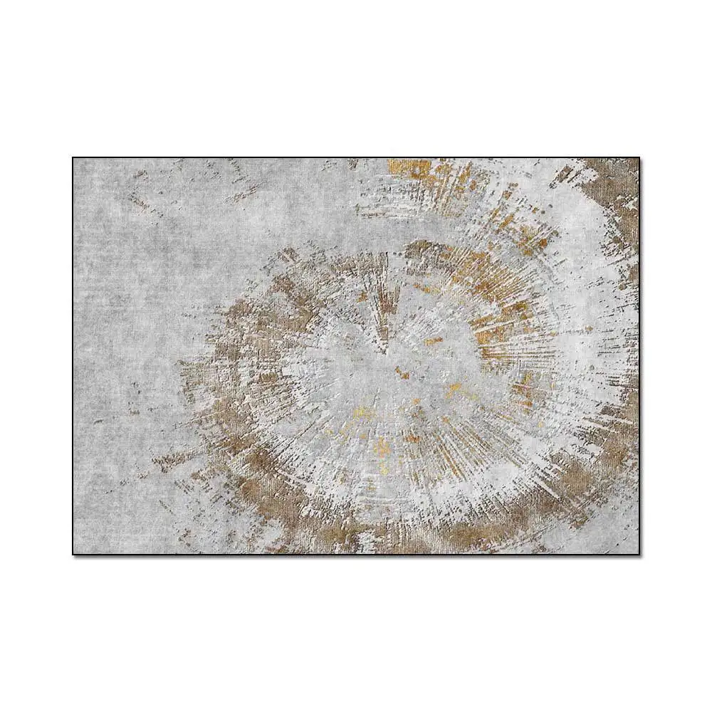 

Modern abstraction Annual ring Cement gray carpet Bedroom bedside rug living room floor mat customize bathroom door mat
