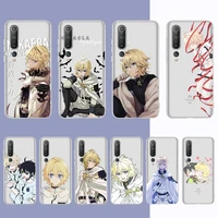anime seraph of the end mikaela hyakuya phone case for xiaomi 10t pro 11 note10lite redmi 5plus 7a 8 k20pro 9a note 9 pro max 10