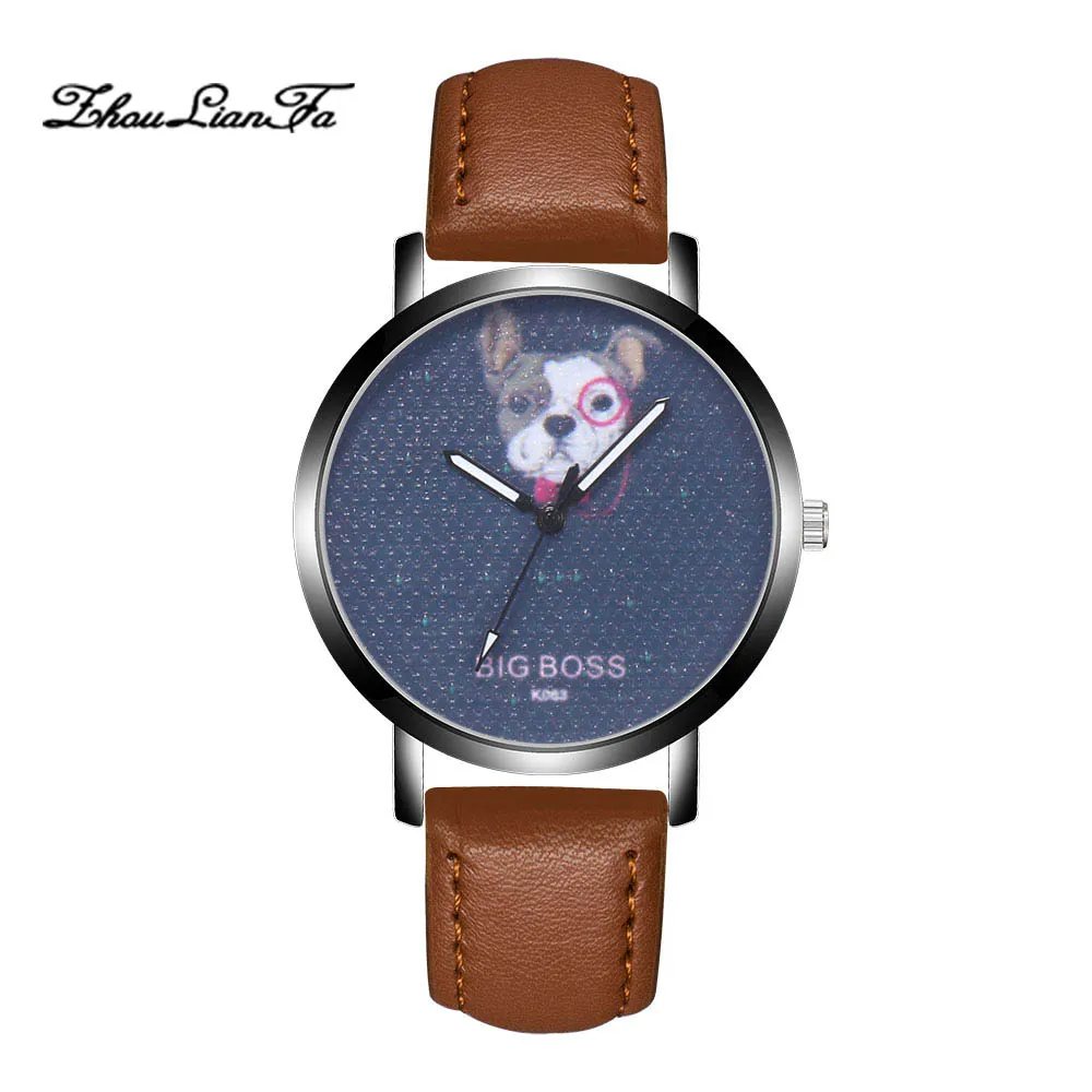 Новая мода прекрасные собаки дизайн спортивные мужские часы кварцевые наручные