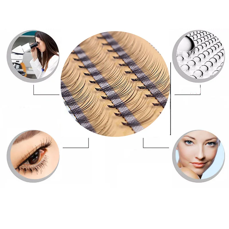 Натуральные длинные Индивидуальные ресницы для наращивания 10/11/12/13 мм накладные