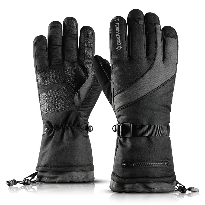 

New Windproof Ski Gloves with Pockets Winter Sports Waterproof Touch Screen Gloves Thicken Motorcycle Glove Unisex 3 Colors