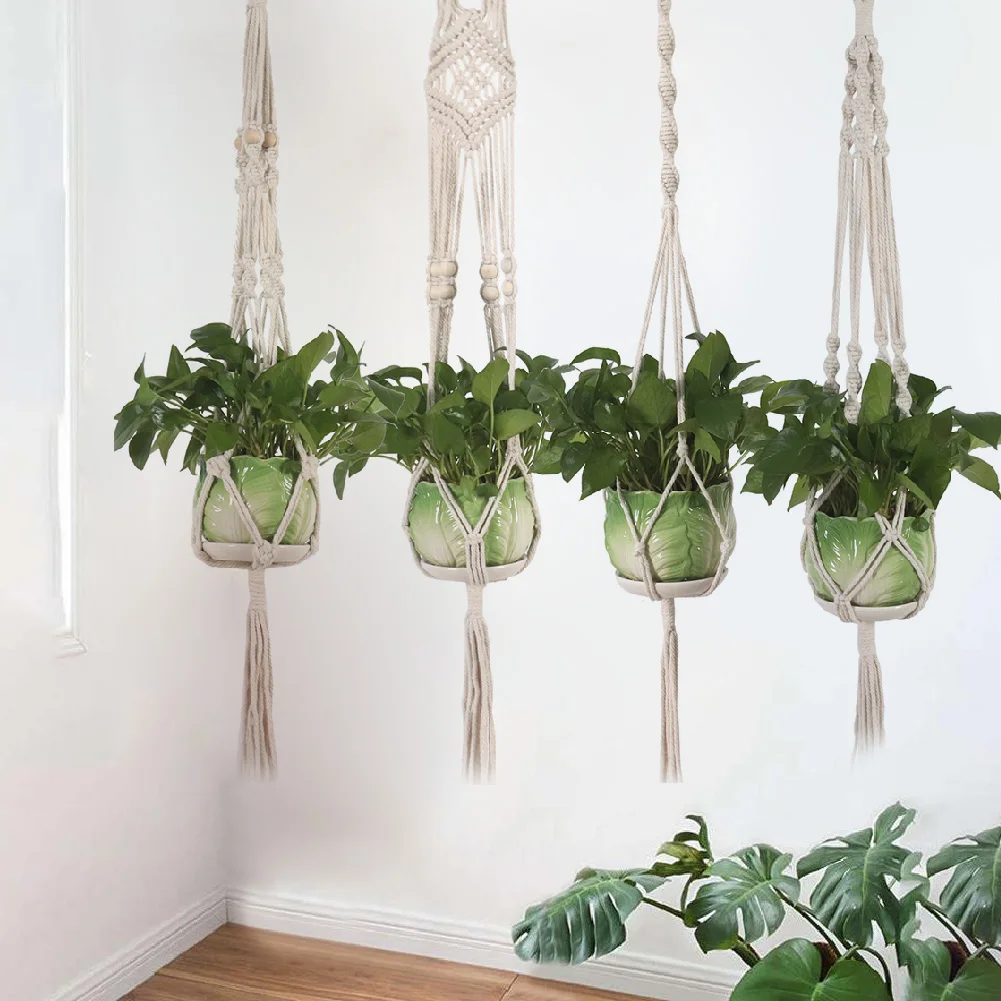 4 упаковки комнатных и уличных подвесных цветочных горшков декоративные