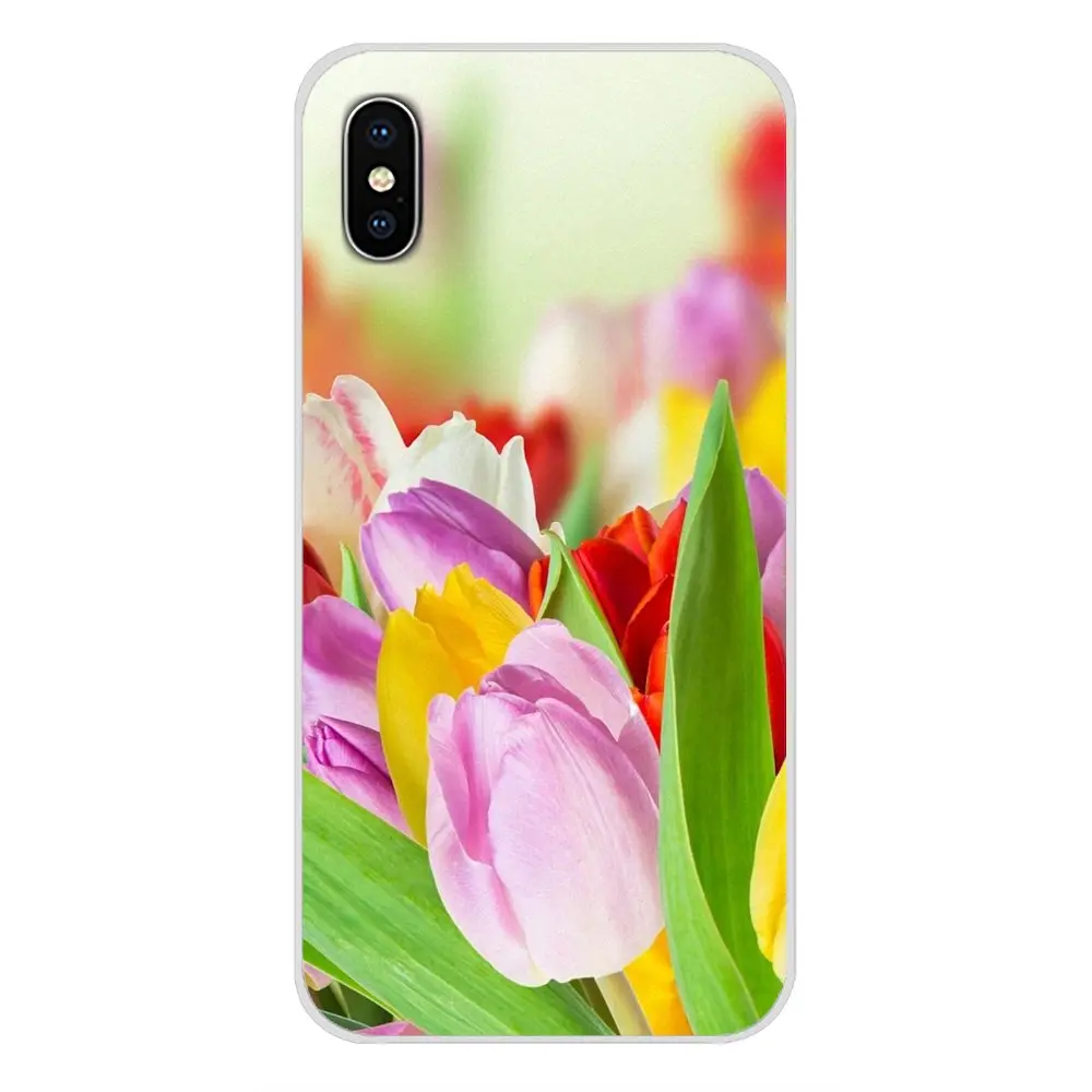 Тюльпан красивые цветы для Samsung Galaxy S3 S4 S5 Mini S6 S7 Edge S8 S9 S10 Lite Plus Note 4 5 8 9 аксессуары
