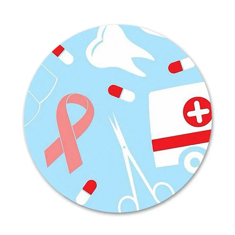 Значки с врачом дантистом стетоскопом зубами инъекциями значки металлические