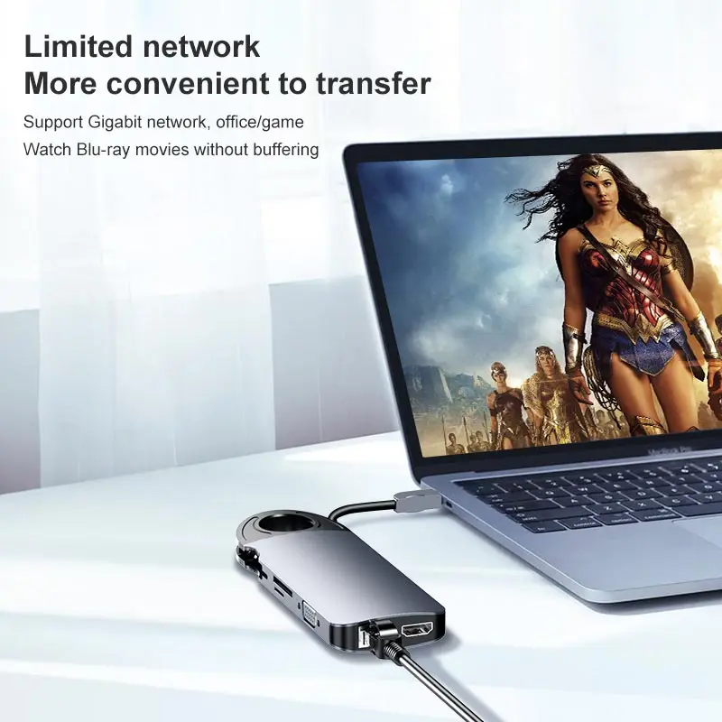 Док-станция 10 в 1 для MacBook USB C-HDMI/VGA/RJ45 Thunderbolt 3 | Компьютеры и офис