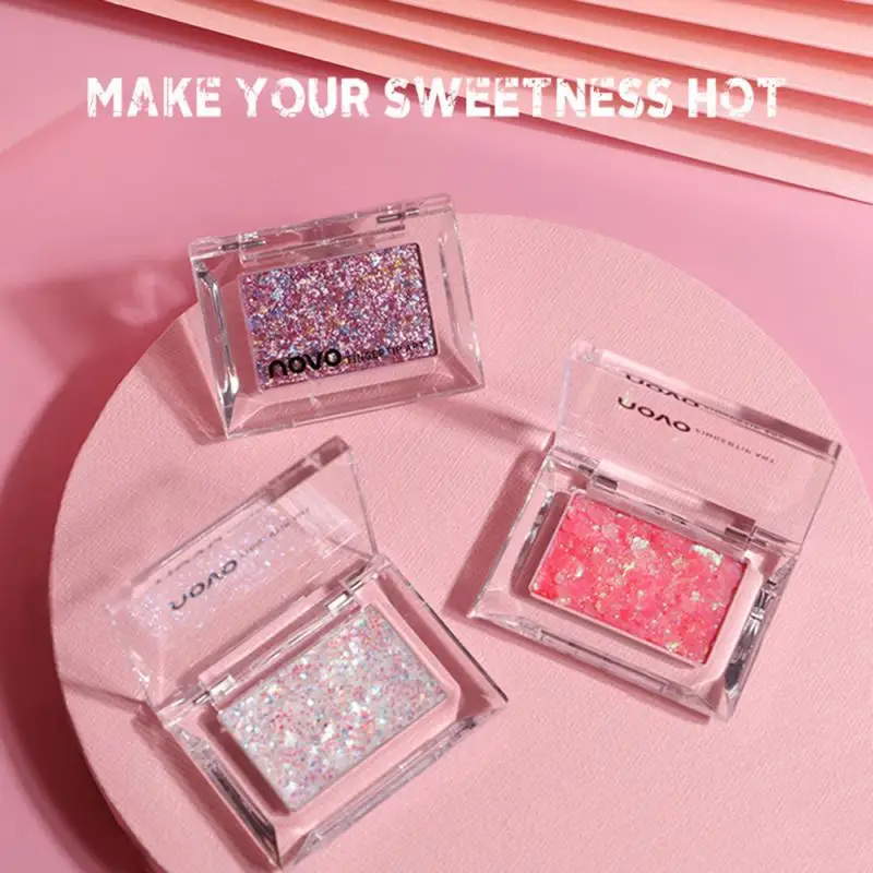 NOVO Палетка теней для век с металлическими блестками стойкие водостойкие мягкие