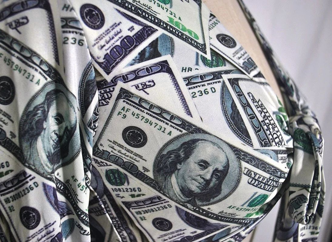 Футболка женская с длинным рукавом и принтом в виде денег 2019|Футболки| |