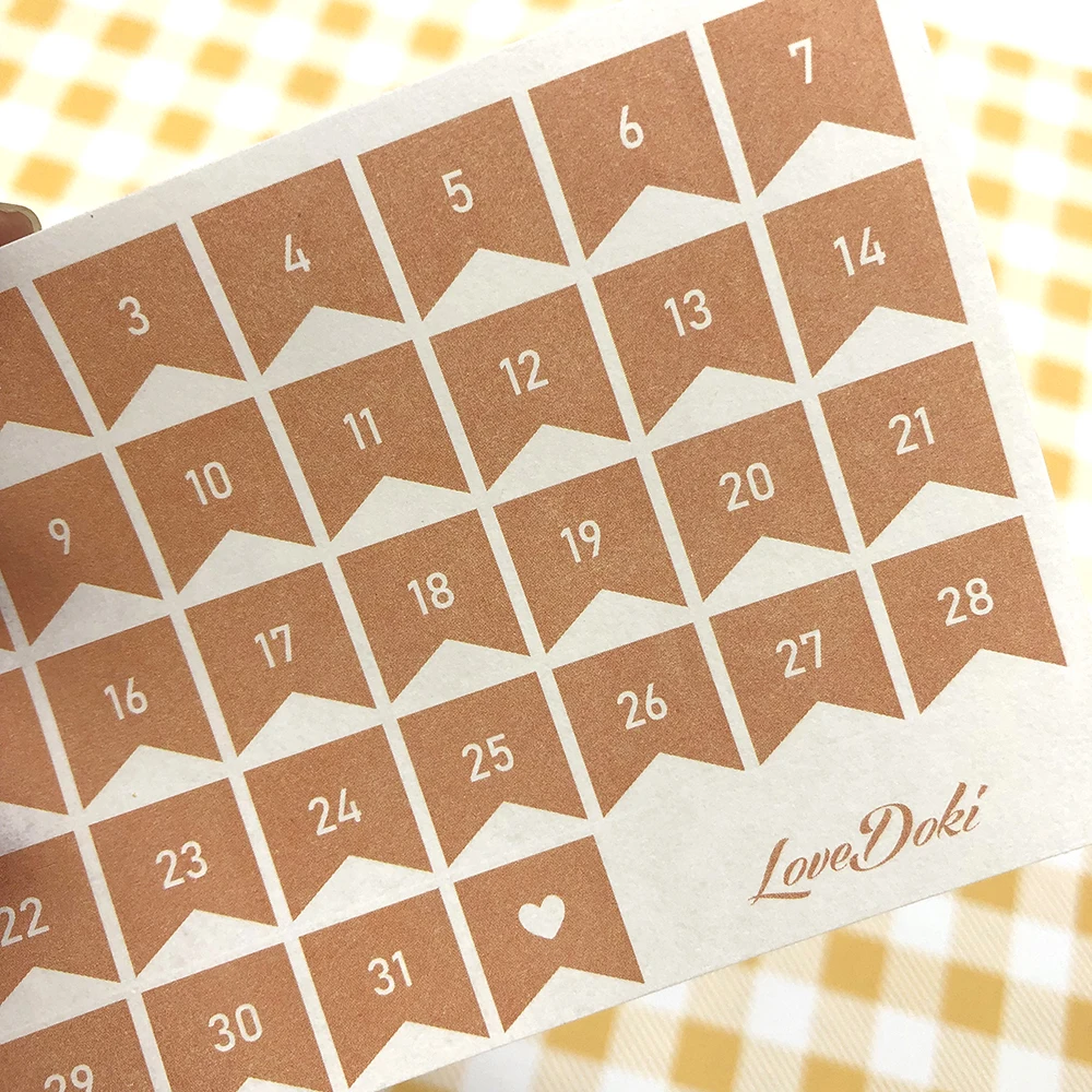 Lovedoki 31 день календарные наклейки Bullet Journal стикеры наклейки для дневника повседневные этикетки даты стикеры скрапбук декоративные канцелярские принадлежности