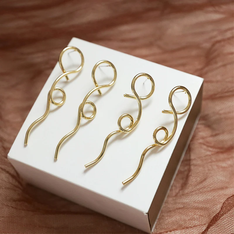4 шт. новые дизайнерские серьги волнистые для самостоятельного изготовления