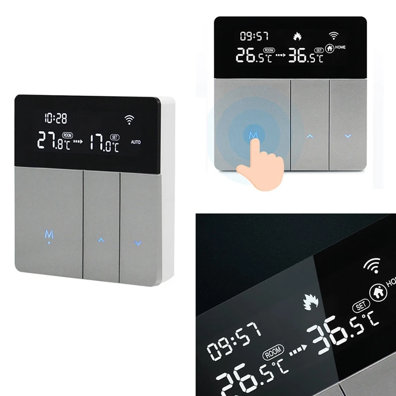 

New Tuya Wifi Smart Temperature Controller Thermostat Backlight Brightness Automatic Adjustment APP Remote Control