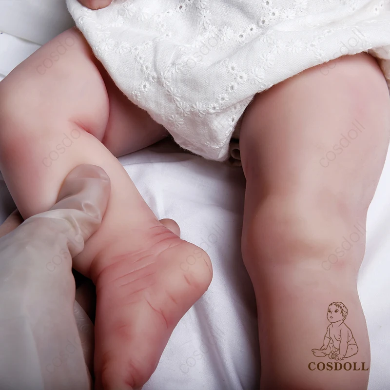 Новейшая модель 57 см 4 7 кг перерожденные куклы Младенцы полный силиконовые
