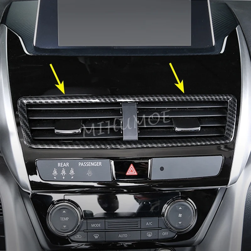 

Dashboard Central Air Vent Surrounds For Mitsubishi Eclipse Cross 2018 2019 2020 2021 2022 Carbon Fiber Interior Trims