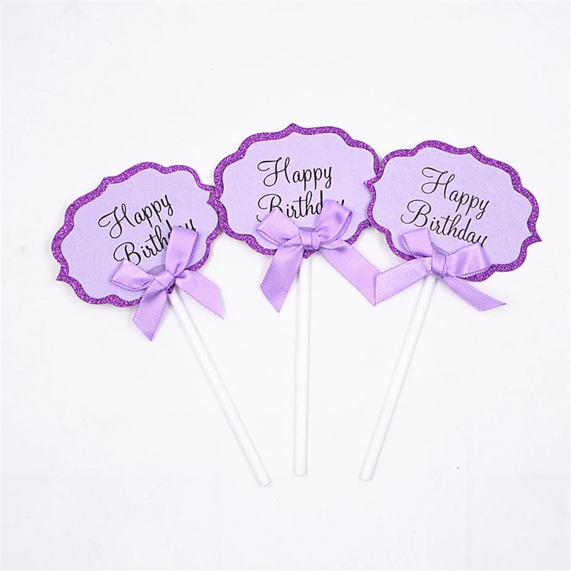 10 шт. мини пирожное для дня рождения топперы торт Топпер украшения выбор юбилей