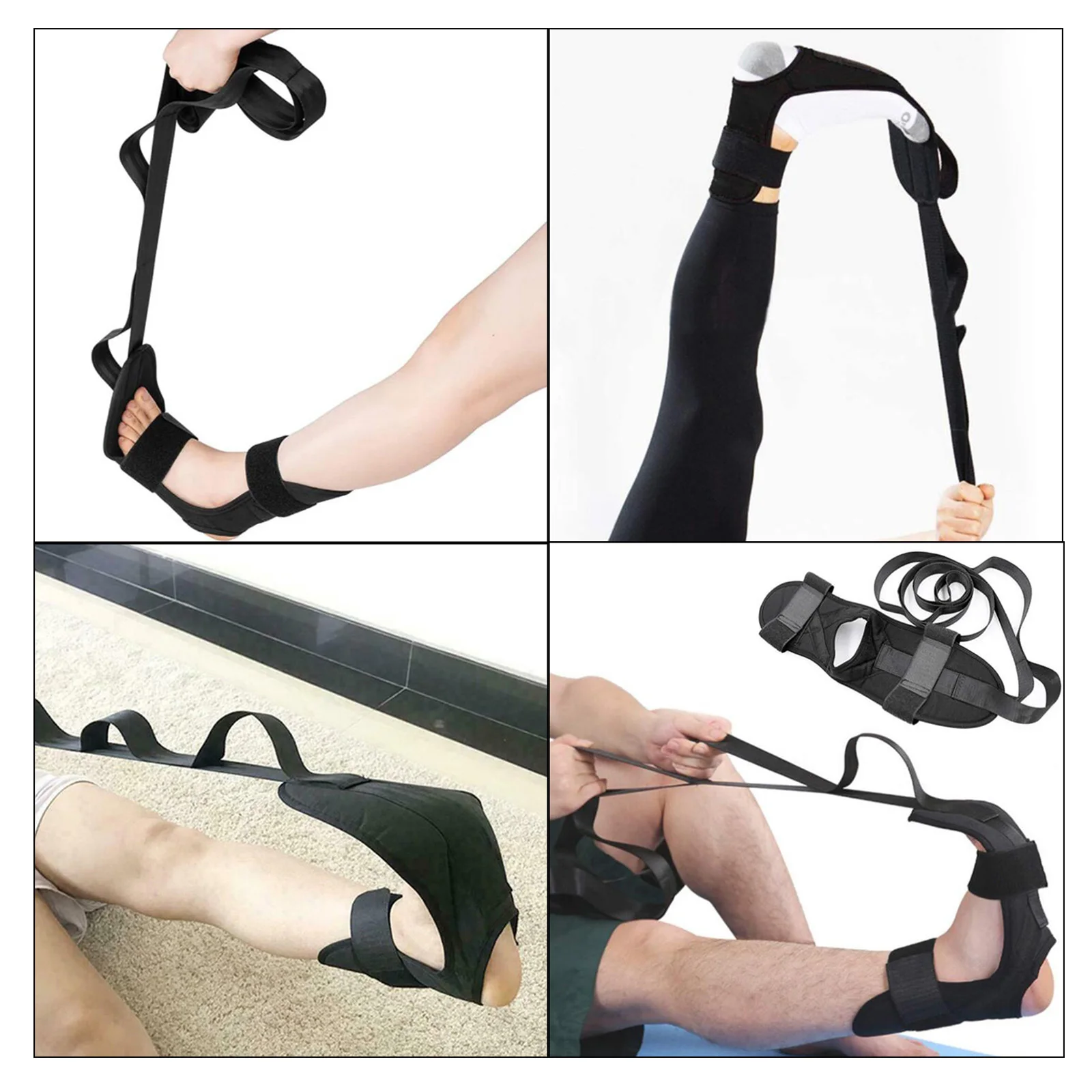 

Stretch Strap & Foot Stretcher Set Stretching Nonelastic for Pilates Dance
