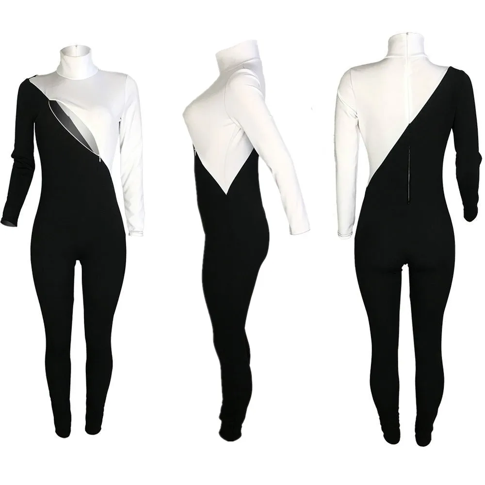 Зимние уплотненные куртки Европа и США Горячие Соблазнительные модные цвет штекер обнаженная грудь резьба мини женский комбинезон