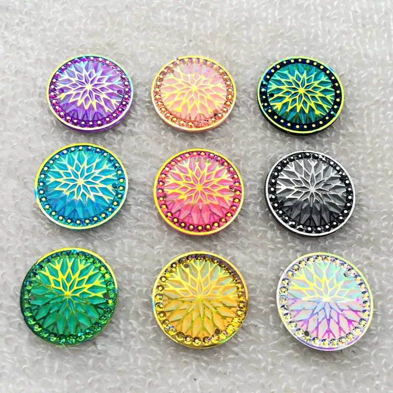 Новинка 20 шт./лот мм AB круглые стразы из смолы с плоской задней стороной свадебное