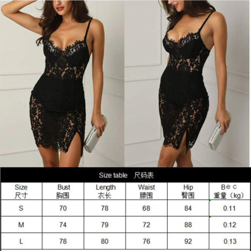 

Sexy Women Brand New Style Bandage Bodycon Sleeveless Evening Party Lace Short Mini Dress