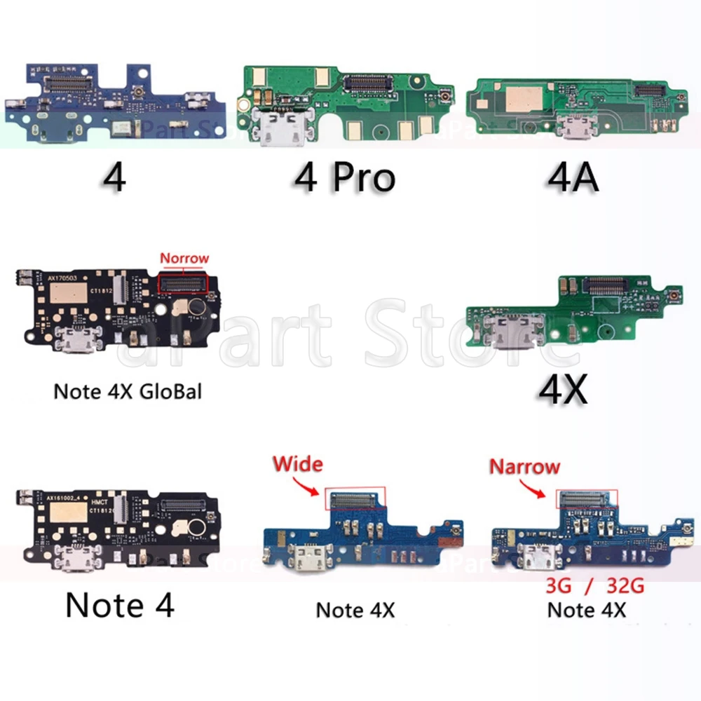 Оригинальный Для Xiaomi Redmi Note 3 3s 4 4x Pro Prime USB Дата зарядный порт зарядное устройство