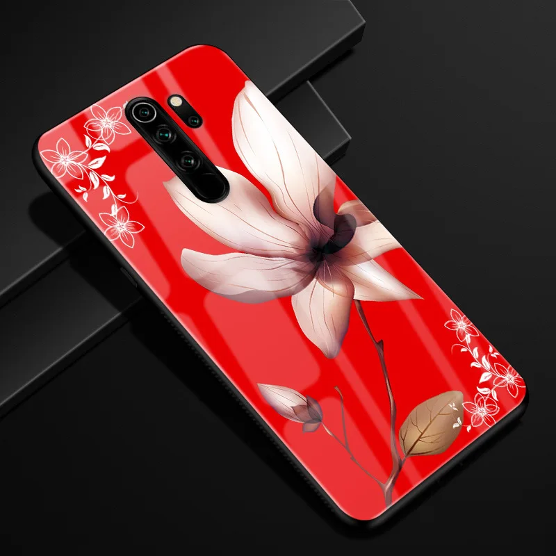 21 Для Xiaomi Redmi Note 8 Pro Чехол силиконовый бампер стекло жесткая задняя крышка для Redmi Note 8 чехол для телефона s Redmi Note8 Pro 8Pro Coque - Цвет: 21