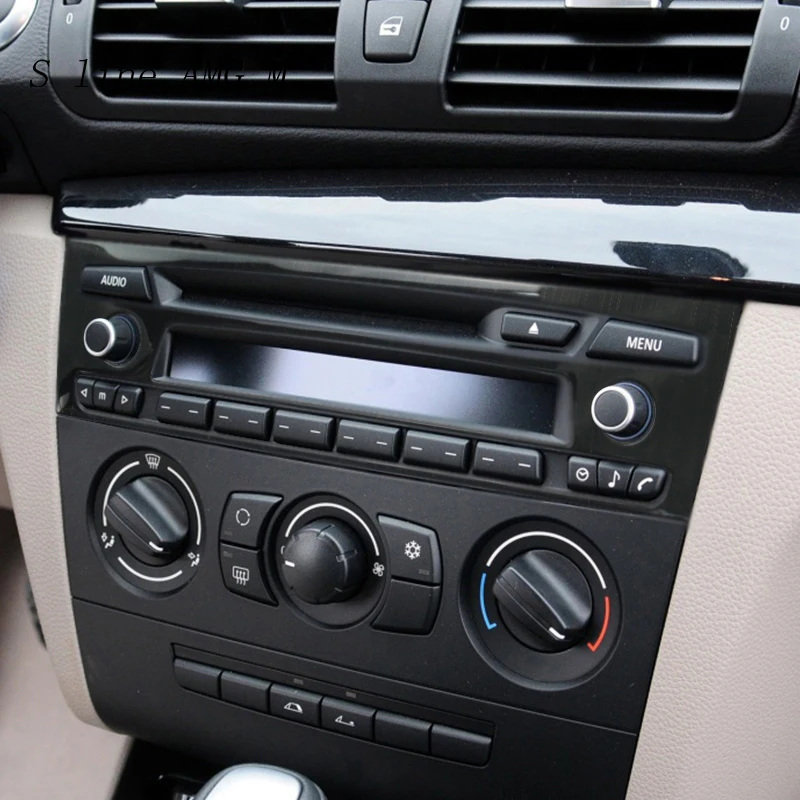 

Car Styling For BMW E81 E82 E87 Center Console Audio Button Volume MENU Air Conditioning Knob Frame Interior Panel Cover Sticker