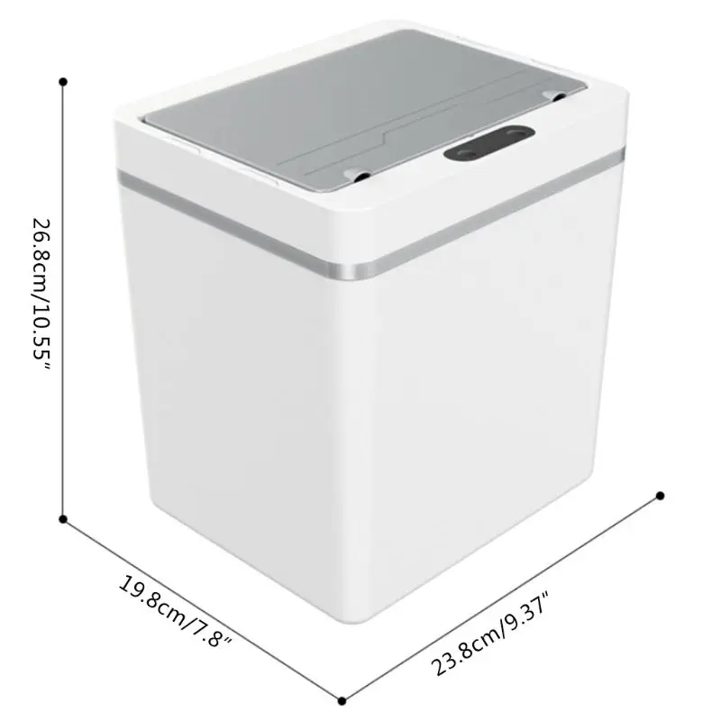 

Intelligent Induction Trash Can Infrared Automatic Sensor Waste Bin Wide Opening Garbage Bucket for Kitchen Bathroom