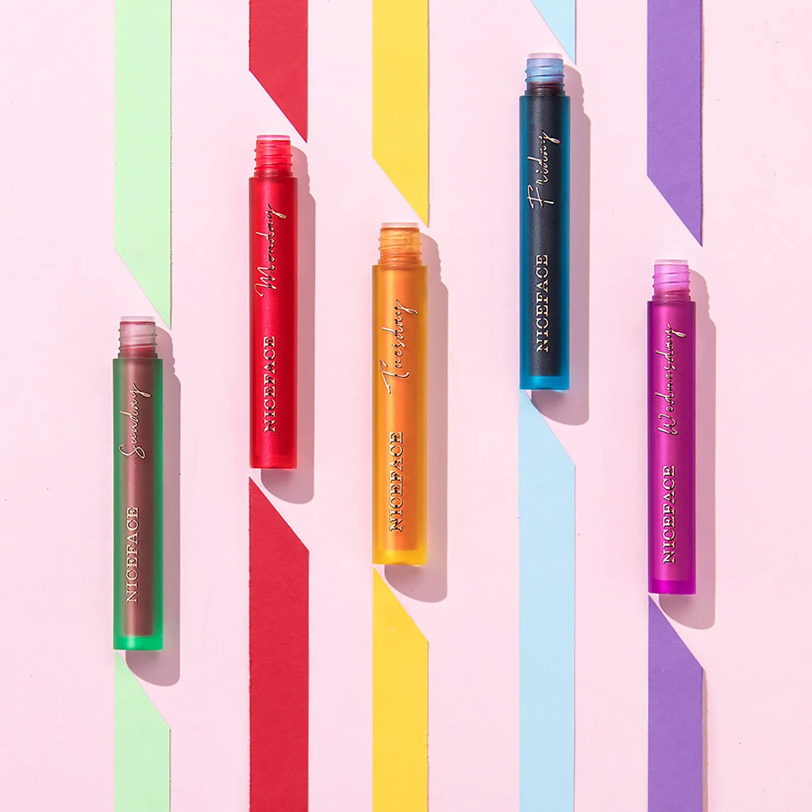 

New Lip Gloss Set 7-pack Lip Gloss Natural Velvet Matte Lip Glaze Set Waterproof Moisturizer Women Lip Make-up With Foggy