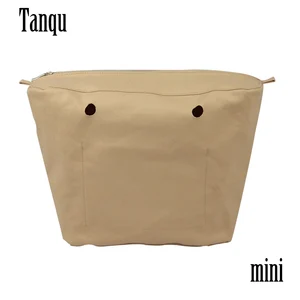TANQU New Inner Lining Zipper Pocket for Mini Obag Canvas Insert with Inner Waterproof Coating for O