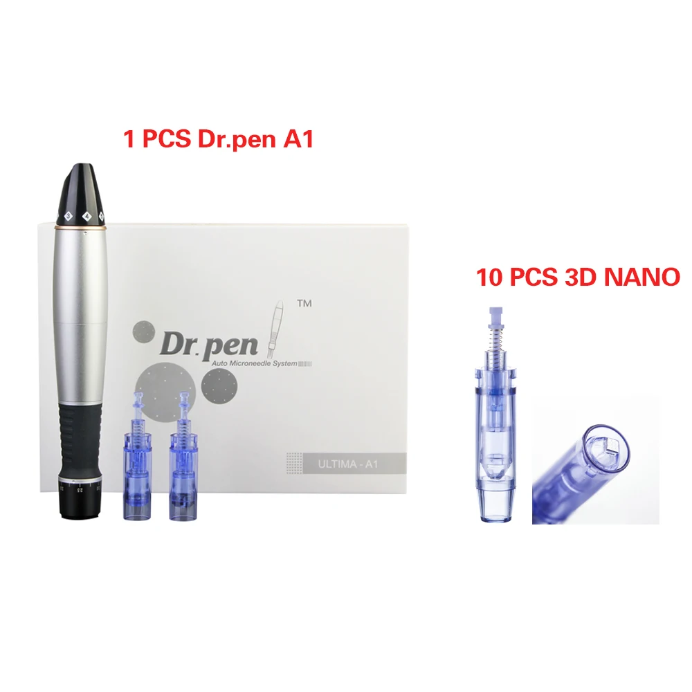 dr.pen 3D NANO Dr. Pen Ultima A1 электрическая Дерма ручка с 10 микроиглами мезотерапия Автоматическая микро игольная ручка микроиглальная система мезо машина - Цвет: dr.pen 3D NANO