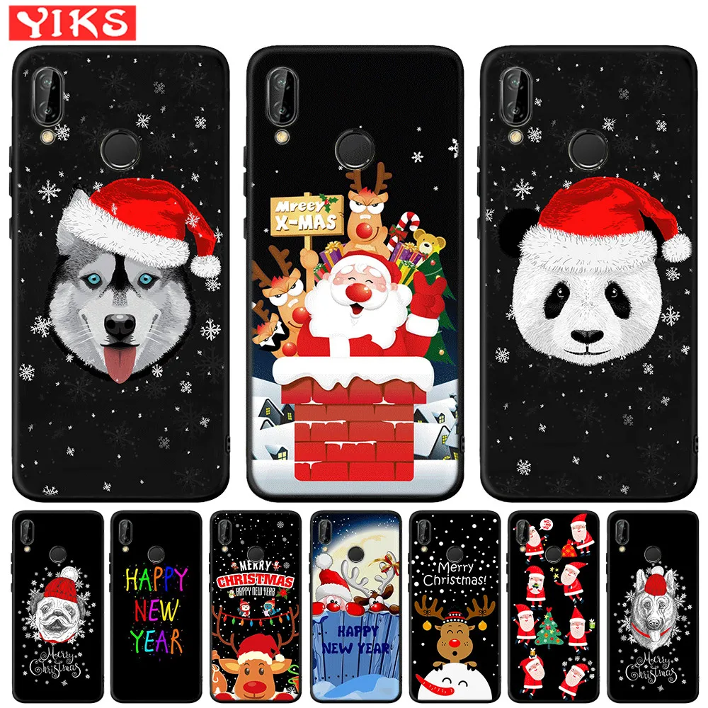 Рождественский мультяшный силиконовый чехол для телефона Huawei Mate10 20 Lite Pro P8 P9 P10 P20